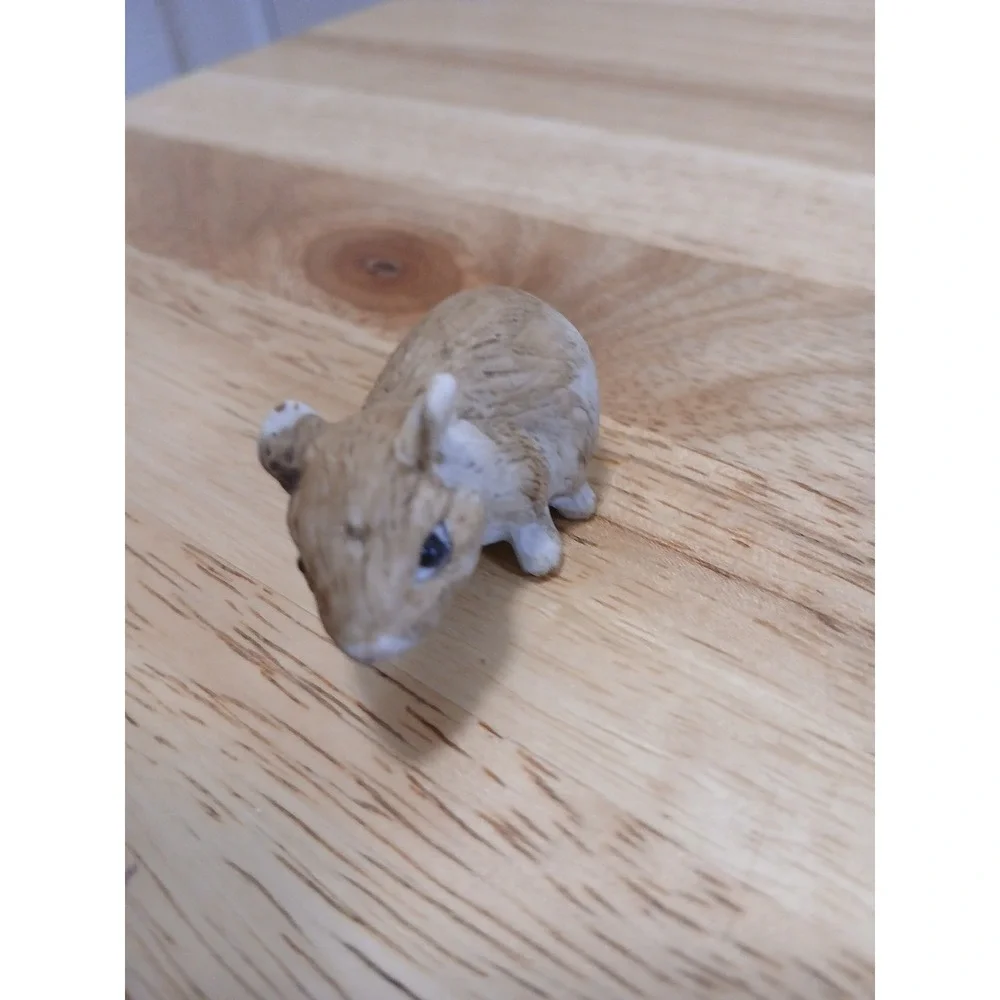 Little Critterz Mouse Kangaroo Rats Set of 2 Ceramic Brown Mice
